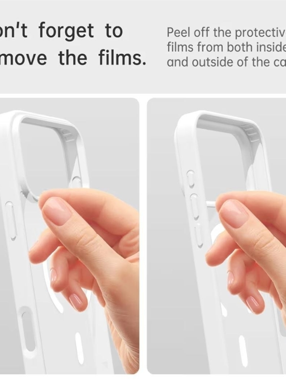 Clear Tough Acrylic iPhone Case with White Bumper 17 Pro Max - Picture 4 of 4